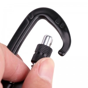 Udendørs krog bjergbestigning camping hovedlås carabiner multifunktion møtrik bjergbestigning kroge bjergbestigning spænde udendørs hurtig fangst hurtig fald udstyr sikkerhedslås sonder hul d-form skrue hundeklemmer luftfart alumin...