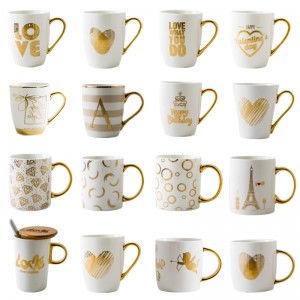 Costom LOGO hvid keramisk kaffekrus i høj kvalitet