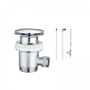 Pop-up-affaldsafløb i Chrome med trækafløbstang