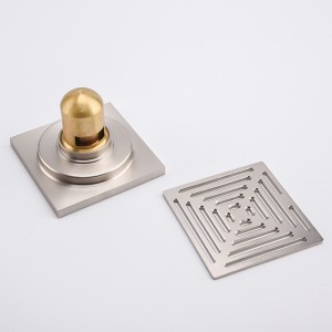 Skjult dæksel til afløb til brusebad