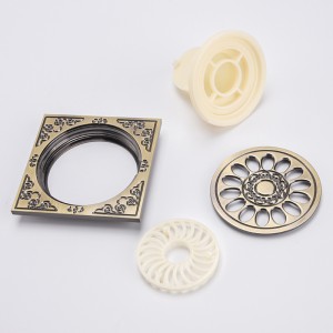 Messing pvc gulv dekorativt brusebadafdækning filter