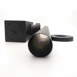 Firkantet messing sort mat sifon til vask