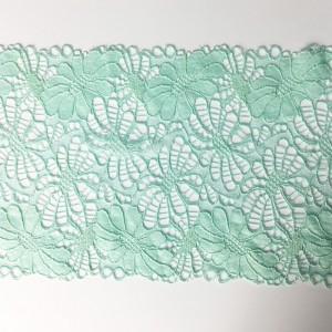 Nylon spandex elastisk bred blonder med 18 cm bred til undertøj eller tøj