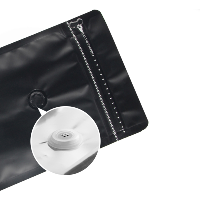 250 g aluminiumsfolie kaffepose fladbund otte side forseglet pose med lynlås
