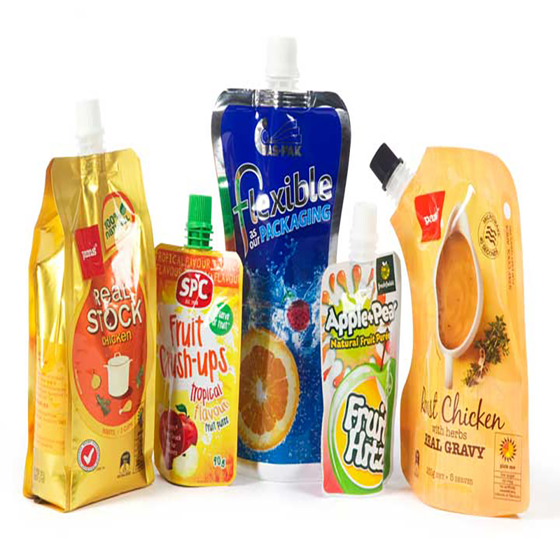 brugerdefineret 200 ml flydende aluminium plastik drik organisk banan frugt gelé juice emballage opbevaring doypack tud pose juice taske
