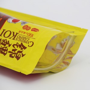 Skræddersyet udskrivning 100 g stående plastik fiskemadepose