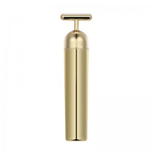 Beauty Bar Puls Ansigtsmassager, T-form Elektrisk tegn Ansigtsmassageværktøjer til følsom hud Ansigt Træk stram opvarmningslift