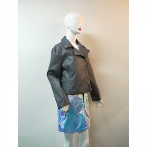 REN COLLECTION SVART PU BLKER JAKKE RLWPJ0013N