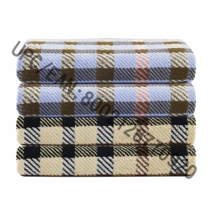 JMD TEXTILE Badeværelseshåndklædesæt, 4 stykker britisk stil Plaid jacquardhåndklæde, store badehåndklæder 100% bomuld, badehåndklæde Pool Gym Rejse, College sovesal tilbehør, håndklæde Brun håndklæde blå