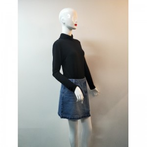 DAMES LYSVASK DENIM SKJÆRT RLWSK0001M