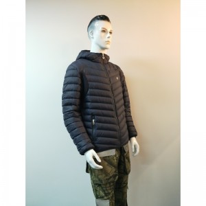 NAVY HOODED PUFFERJakke RLMPC0013