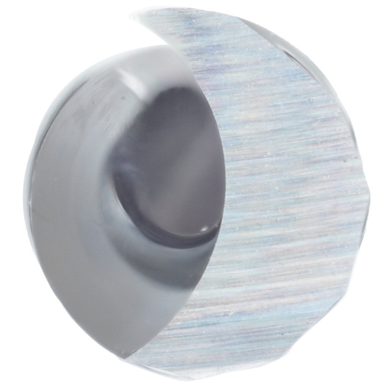 Massivt hårdmetal opskåret spiral O-fløjtskæremaskine, tomme, ubelagt (lys) finish, 21 graders helix, 1 fløjte, 3.0000 