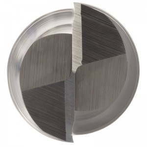 Carbide kvadratisk næseender, tom, ubelagt (lys) finish, ru og efterbehandlet skæring, 30 graders helix, 2 fløjter, 4 \