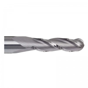 Carbide Micro Ball Nese End Mills, AlTiN Monolayer Finish, 30 Deg Helix, 3 fløjter, 1.5000 \