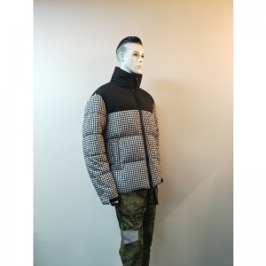 HVID \u0026 SVART KONTRAST MENNES PUFFERJakke RLMPC0021N