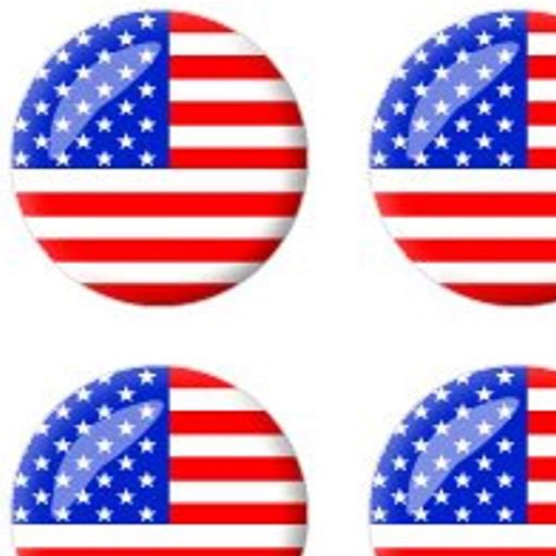 amerikansk flag kuppelklistermærke, emblem Bil klistermærker