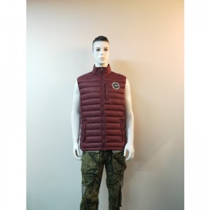 MENNES BURGUNDY PADDED VEST LMV0003