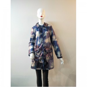 DAMES NAVY PRINTED TPU JACKET RLWTJ0004