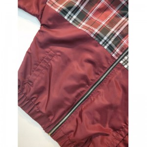 DAMES BURGUNDY PLAID JAKKE RLWJ0002