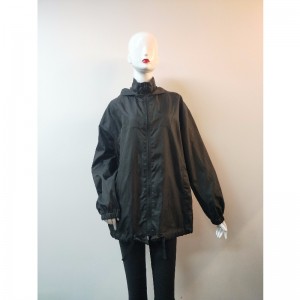 DAMES BLACK WINDBREAKER JACKET RLWWJ0006