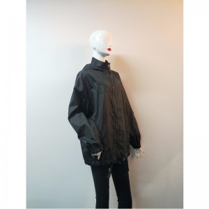 DAMES BLACK WINDBREAKER JACKET RLWWJ0006