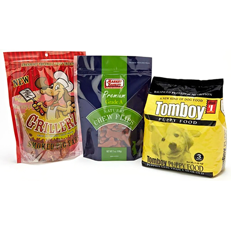 10 kg 25 kg Fladbundet husdyrfodspose / plastpakke til kattehundfoder