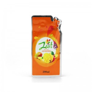 plast Uregelmæssig specialformet vandpose til juice Flydende emballage Die Cut Tudposer