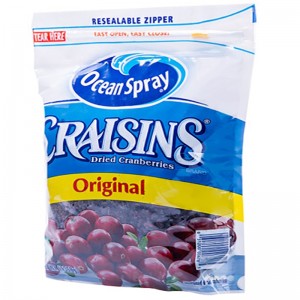 Lufttæt aluminiums lynlåsspose til tørret frugtemballage / Lynlåslås Mylar stand up-pose til tørrede bær