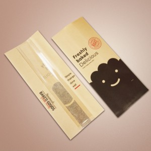 Specielt trykte kraftpapirposer til brødbageri cookie mademballage