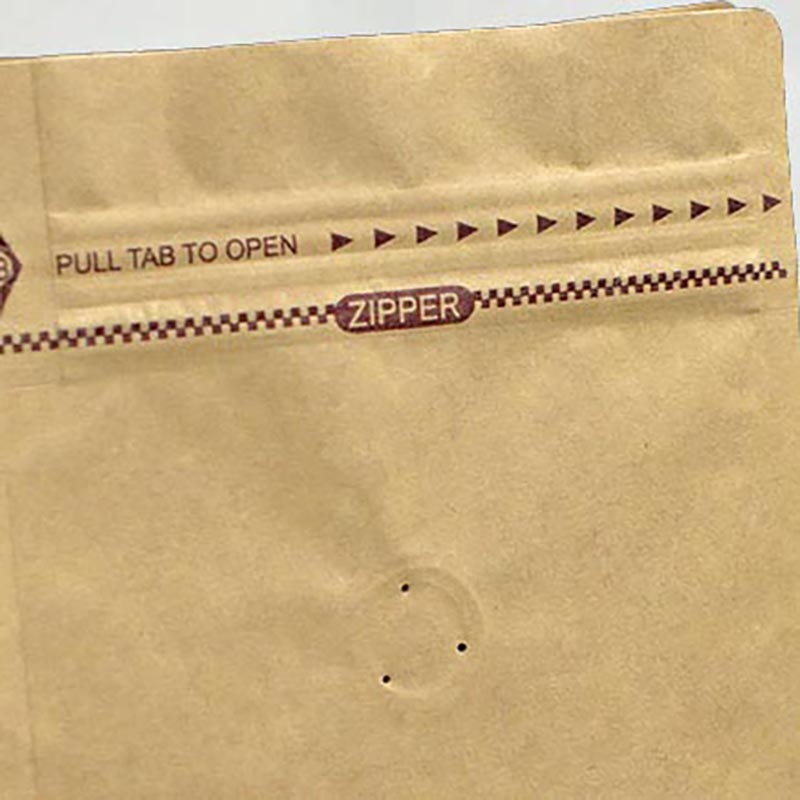 Engros genbrugsventil lynlås Emballage pose OEM flad underside Gusset Stand Up Brugerdefineret udskrivning kaffepose