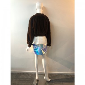 DAMES BROWN SHORT FUR COAT RLWF0001