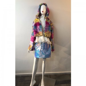 DAMES FARVEJEREDE KORTE Pelsbelægning RLWF0006