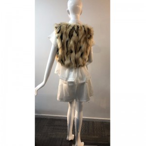 DAMES FARVEJE KORT FUR GILET RLWF0013