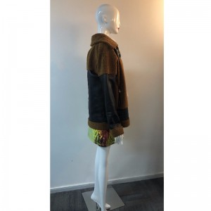 DAMES PU-JAKKE MED BORG TRIM RLWPJ0031