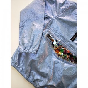 BØRNES BLÅ HOODED WINDERBREAKER RLCJ0002N