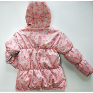 Børnenes rosa blomstertryk PUFFER Coat RLCPC0008N