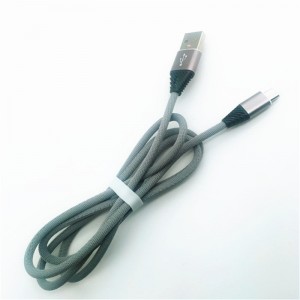KPS-1004CB Micro tilpasset bomuldsvævning 1m 2.2a hurtigopladet micro usb-kabel til Android