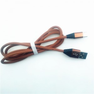 KPS-1004CB TYPE C Tilpasset bomuldsvævning 1 m USB 2.2 højhastighedsopladning type c USB-kabel