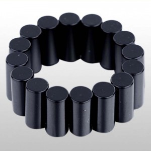 Epoxyovertrukket sort neodymiumrørsmagnet