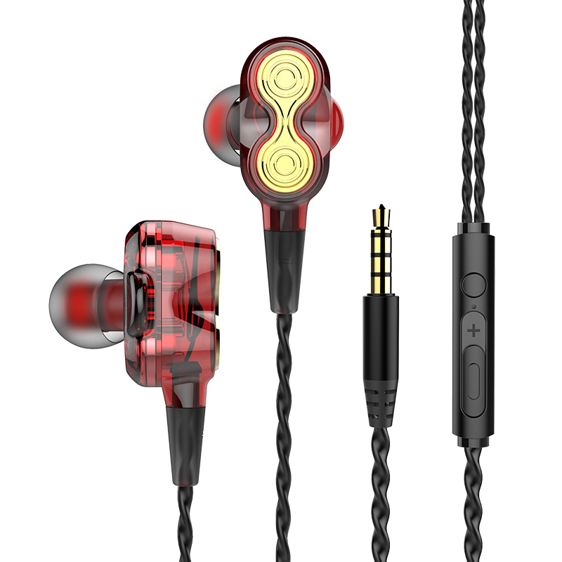 Dual Dynamic Driver Stereo HiFi Music Wired Earbud
