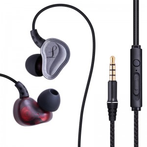 Nye Earhook Sport Dual Dynamic Driver kablet hovedtelefon