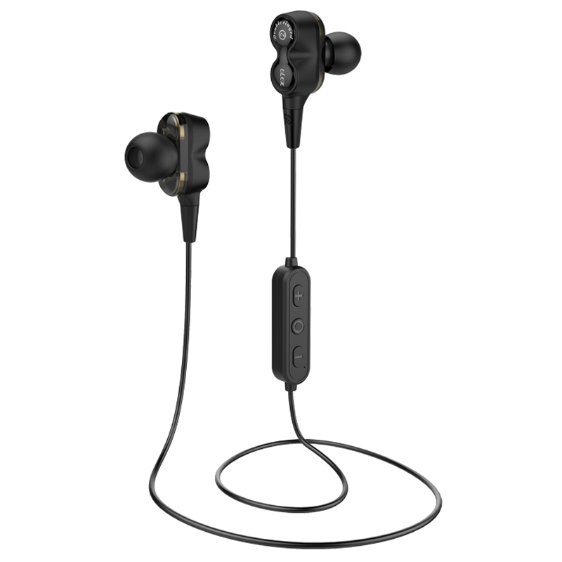 Ny dobbelt dynamisk driver Sport Stereo lydkvalitet HiFi trådløs Bluetooth øretelefon