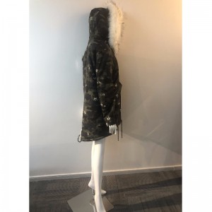 DAMES CAMO HOODED COAT RLWPC0034