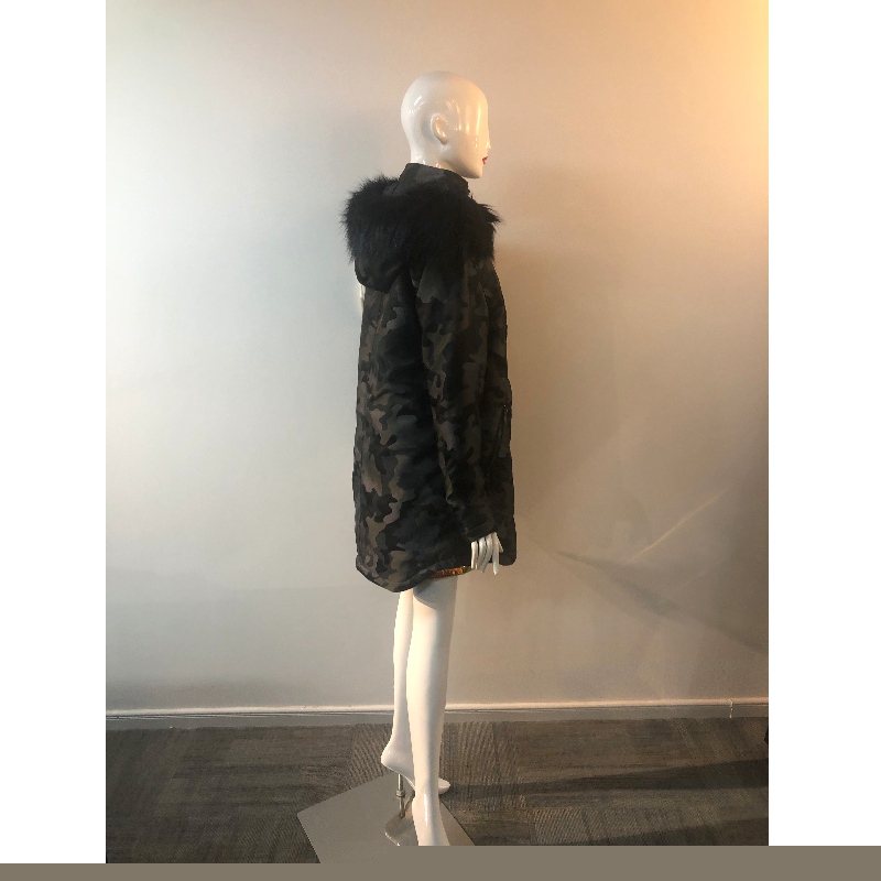 DAMES CAMO HOODED COAT RLWPC0040