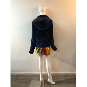 DAMES VELVET PUFFER COAT RLWPC0044