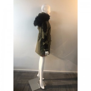 DAMES KHAKI HOODED COAT RLWPC0047