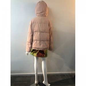 DAMES PINK CHAMPAGNE HOODED COAT RLWPC0051