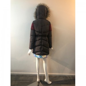 DAMES KONTRASTEDE PUFFER COAT RLWPC0068