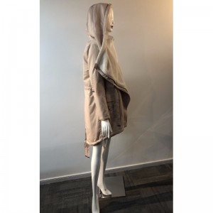 DAMES WATERFALL PARKA MED BORGFORING I PINK RLWPC0075