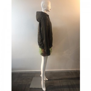 DAMES KHAKI HOODED COAT RLWPC0078